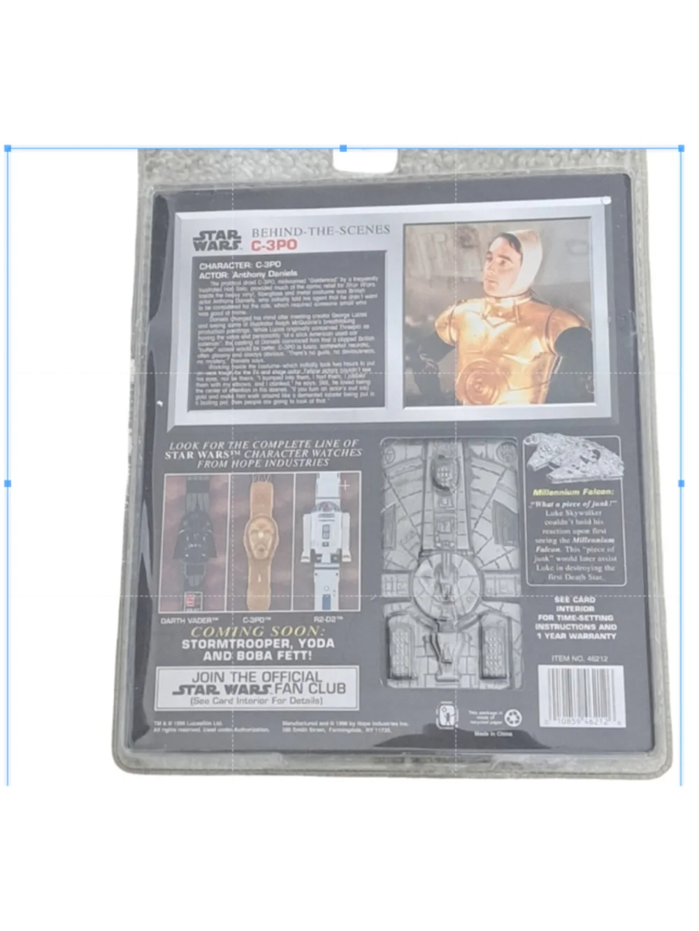 Vintage 1996 Star Wars C-3PO Collector Timepiece Watch – New in Package